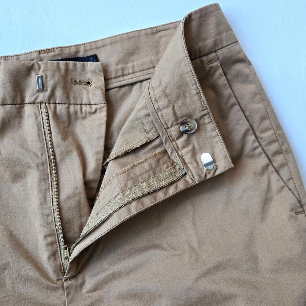 Jenni Kayne Twill Trouser Tan Chino Cotton High Waist Pant Womens Size 4 EUC - Picture 6 of 9